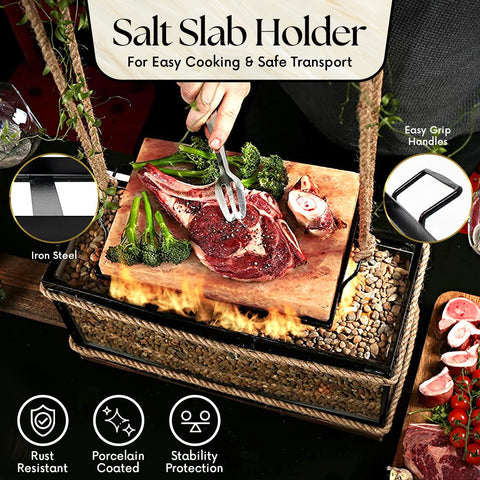 UMAID salt block serving plate for chilled dishes and dramatic presentation.