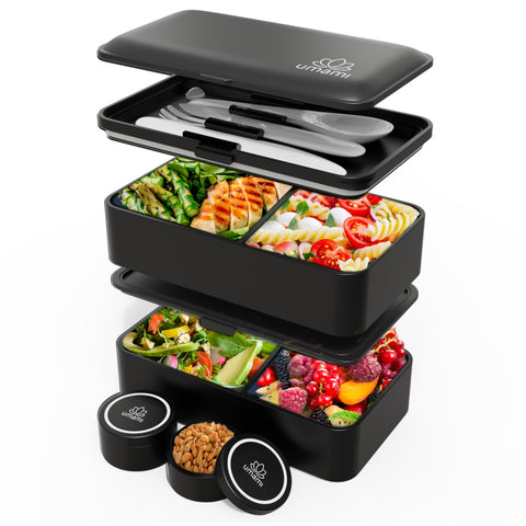 Umami Bento Box All-In-1 front view showing compact, stackable lunch organization.