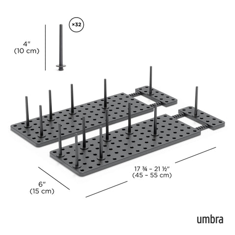 Umbra Peggy non-slip feet keep the organizer stable during use.