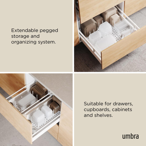 Umbra Peggy non-slip feet keep the tray steady on any surface
