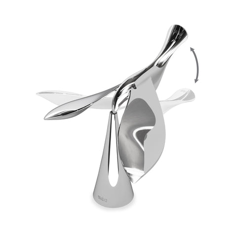 Umbra Tipsy bottle opener on balancing stand, stylish centerpiece and reliable opener
