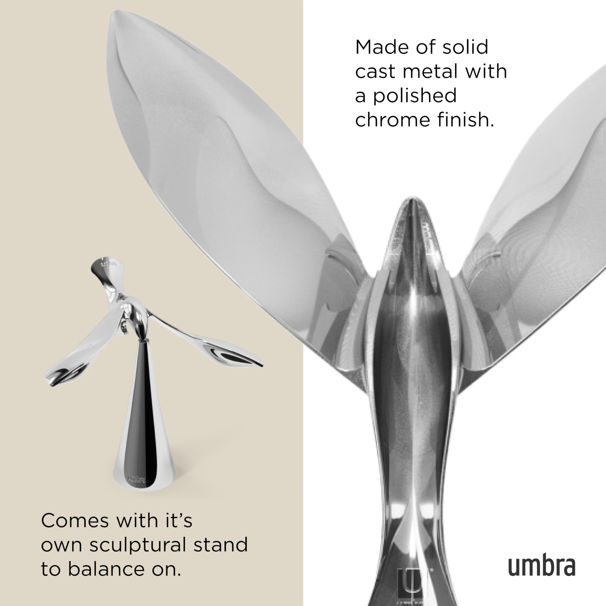 Umbra Tipsy balances on an edge for display and practical use