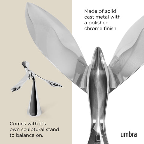 Umbra Tipsy balances on an edge for display and practical use