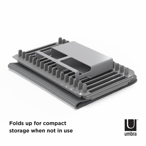 Umbra UDry dishwasher-safe top rack eases cleanup after meals.