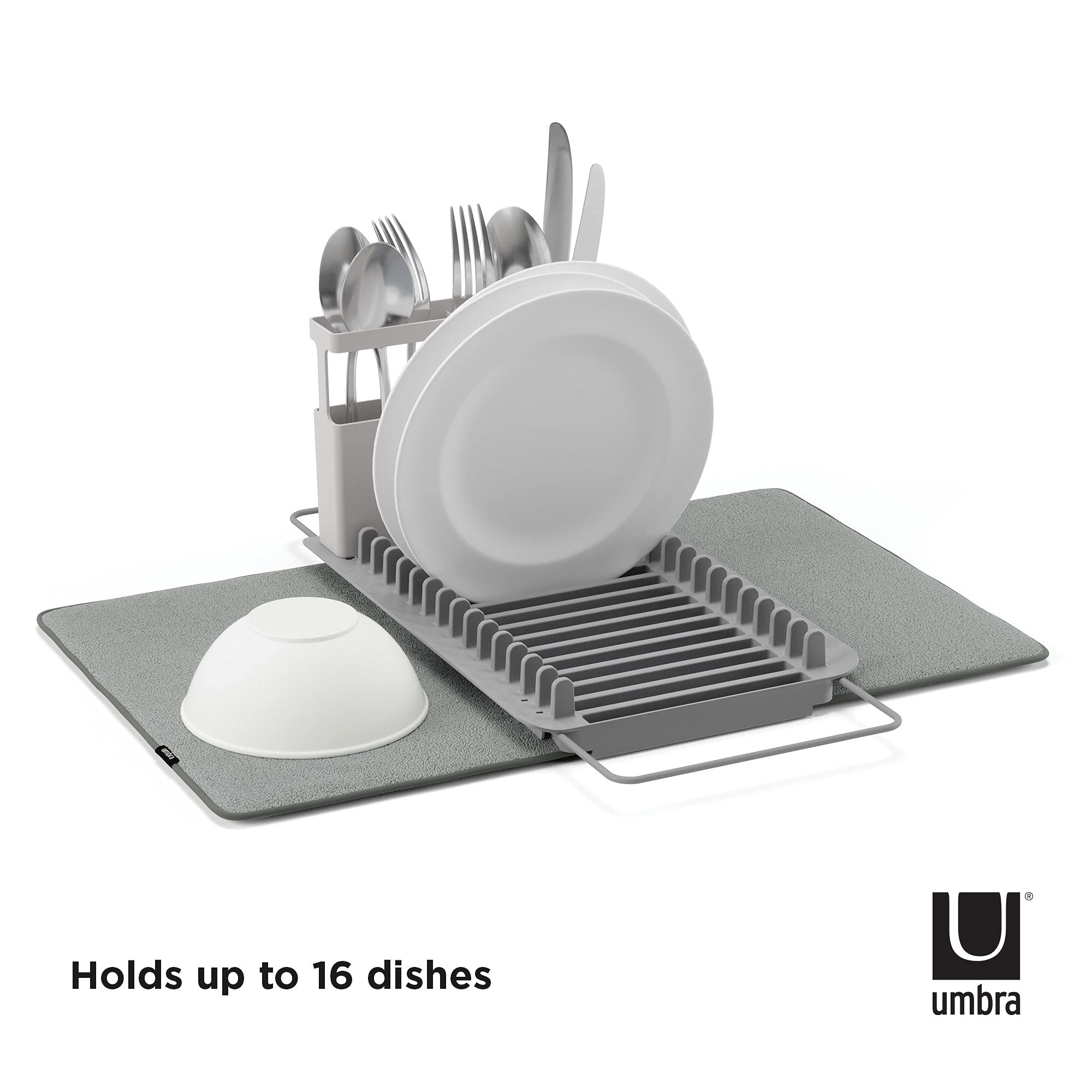 Umbra UDry removable utensil caddy keeps cutlery within easy reach.