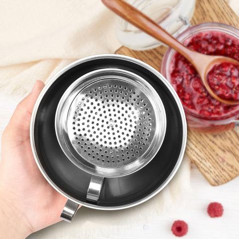 Umbrella-strainer for canning-funnel-set to filter debris