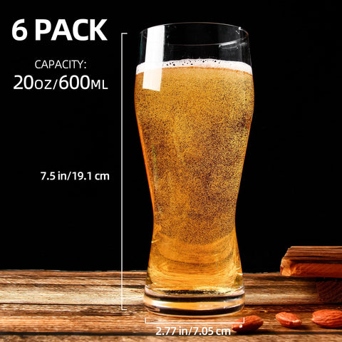 UMEIED pilsner glass tall slim aroma enhances carbonation and aroma for fresh flavors.