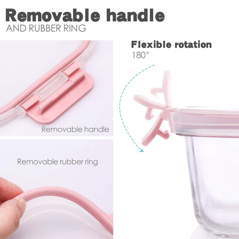 UMEIED 12oz rectangle glass container ideal for snacks and on-the-go lunches.