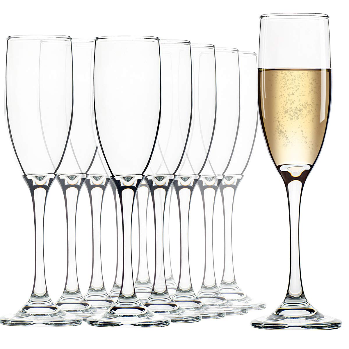 UMEIED champagne flutes set of 12 for elegant toasts and durable crystal clarity.