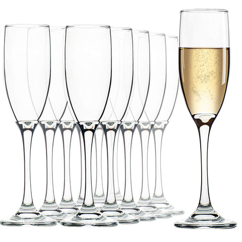 UMEIED champagne flutes set of 12 for elegant toasts and durable crystal clarity.
