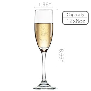 UMEIED 6 oz champagne glasses with durable rims for stable, stylish servings.