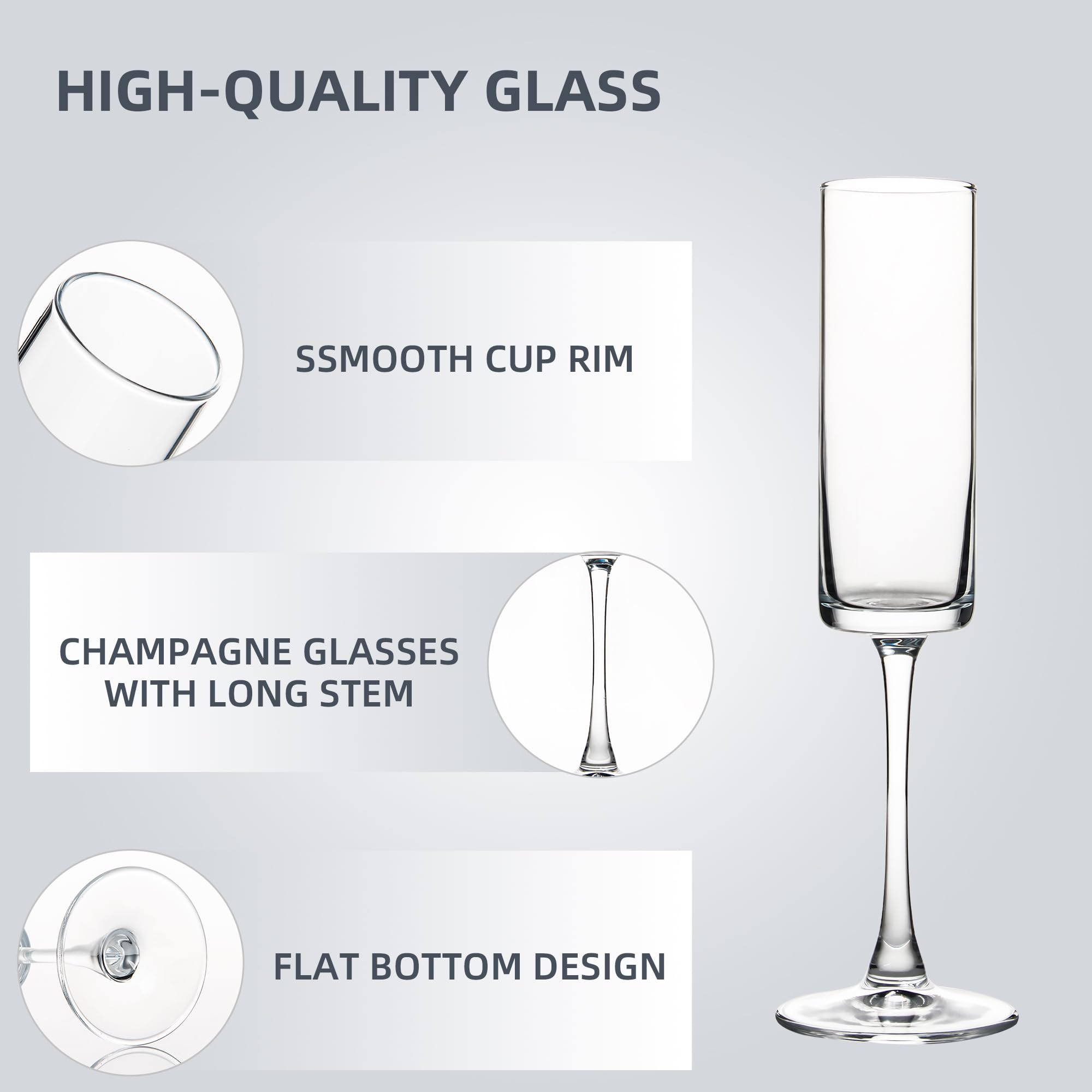 UMEIED crystal champagne glass set elevates celebrations with a timeless, lead-free construction.