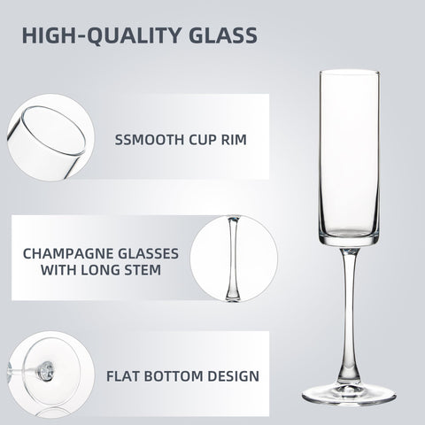UMEIED crystal champagne glass set elevates celebrations with a timeless, lead-free construction.
