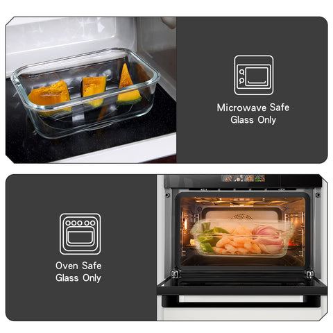 UMEIED dishwasher-safe glass containers for easy cleaning and no staining.