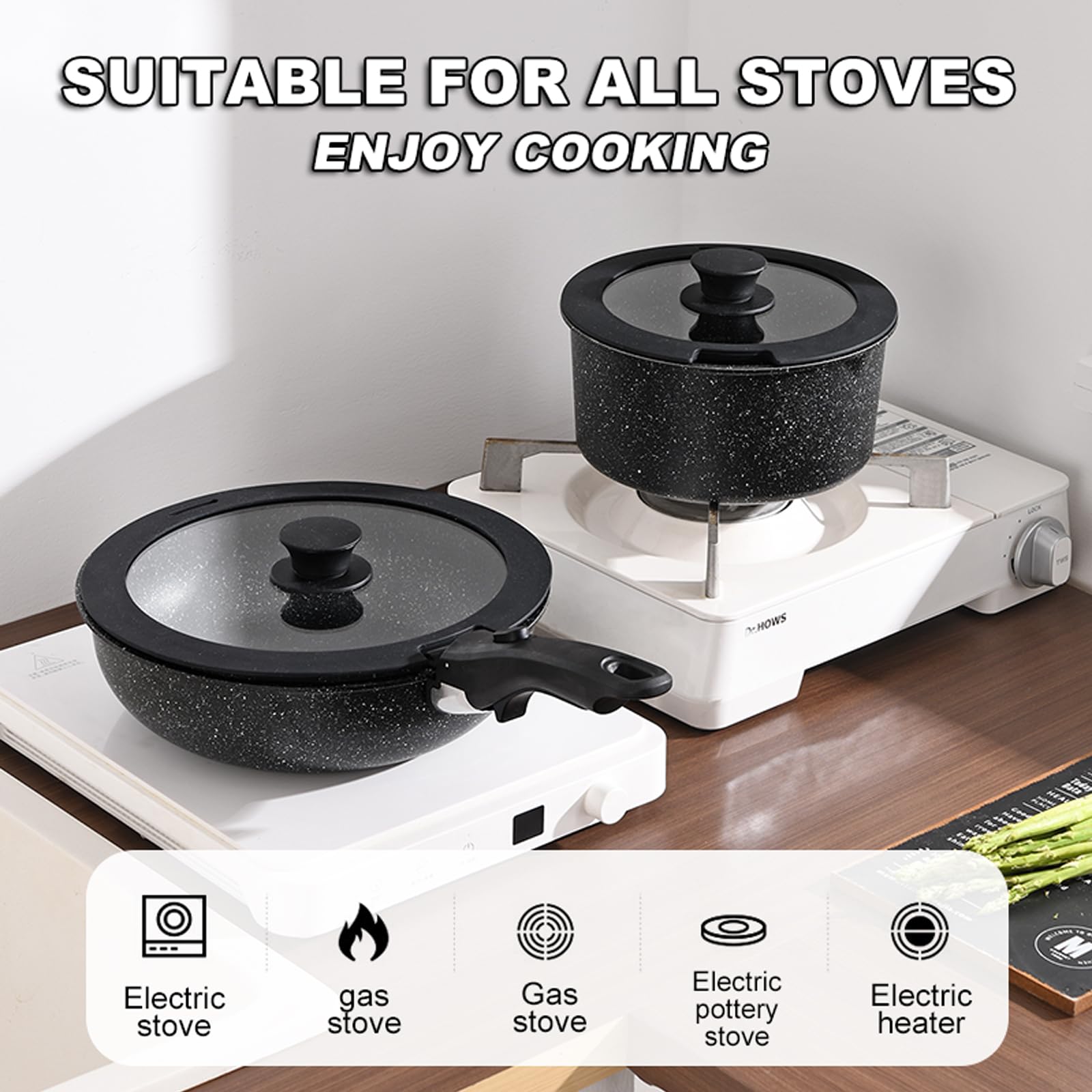 UMETRE space-saving stackable design keeps kitchen cabinets neat