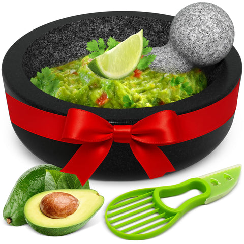 UMIEN granite mortar and pestle 8-inch with 3.5 cup capacity for grinding spices