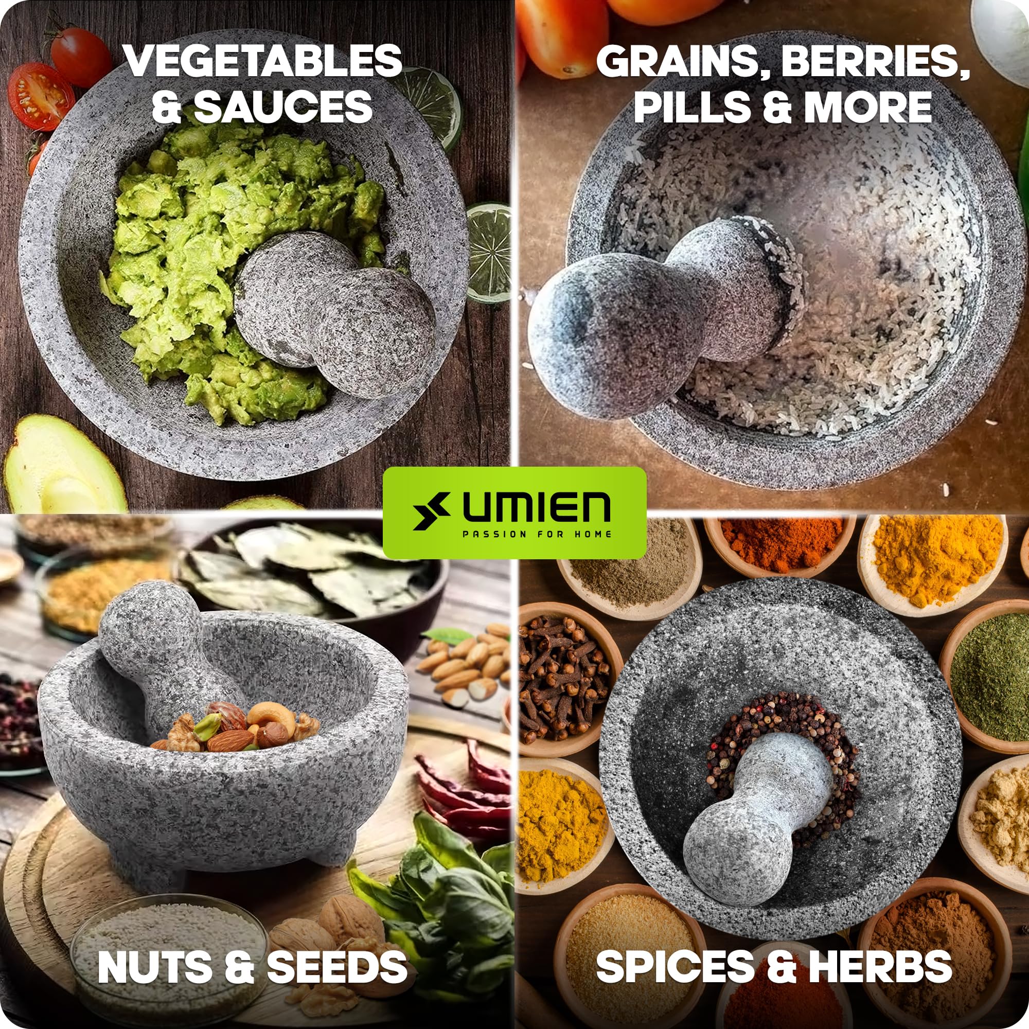UMIEN serving dips with grey stone bowl