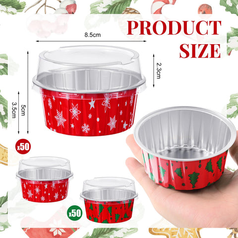 Umigy Christmas tree foil cups for holiday treats and display