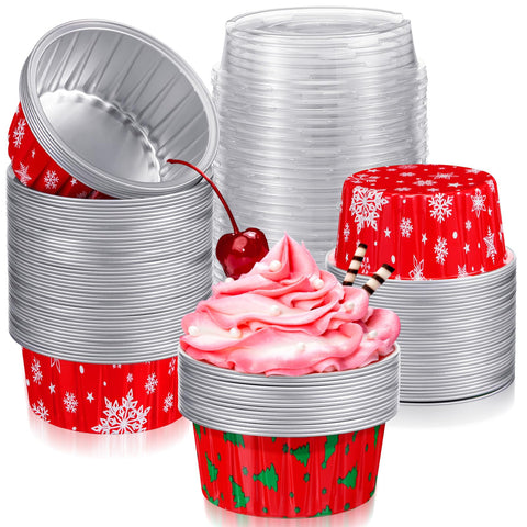 Umigy snowflake foil baking cups suitable for festive desserts and gifting