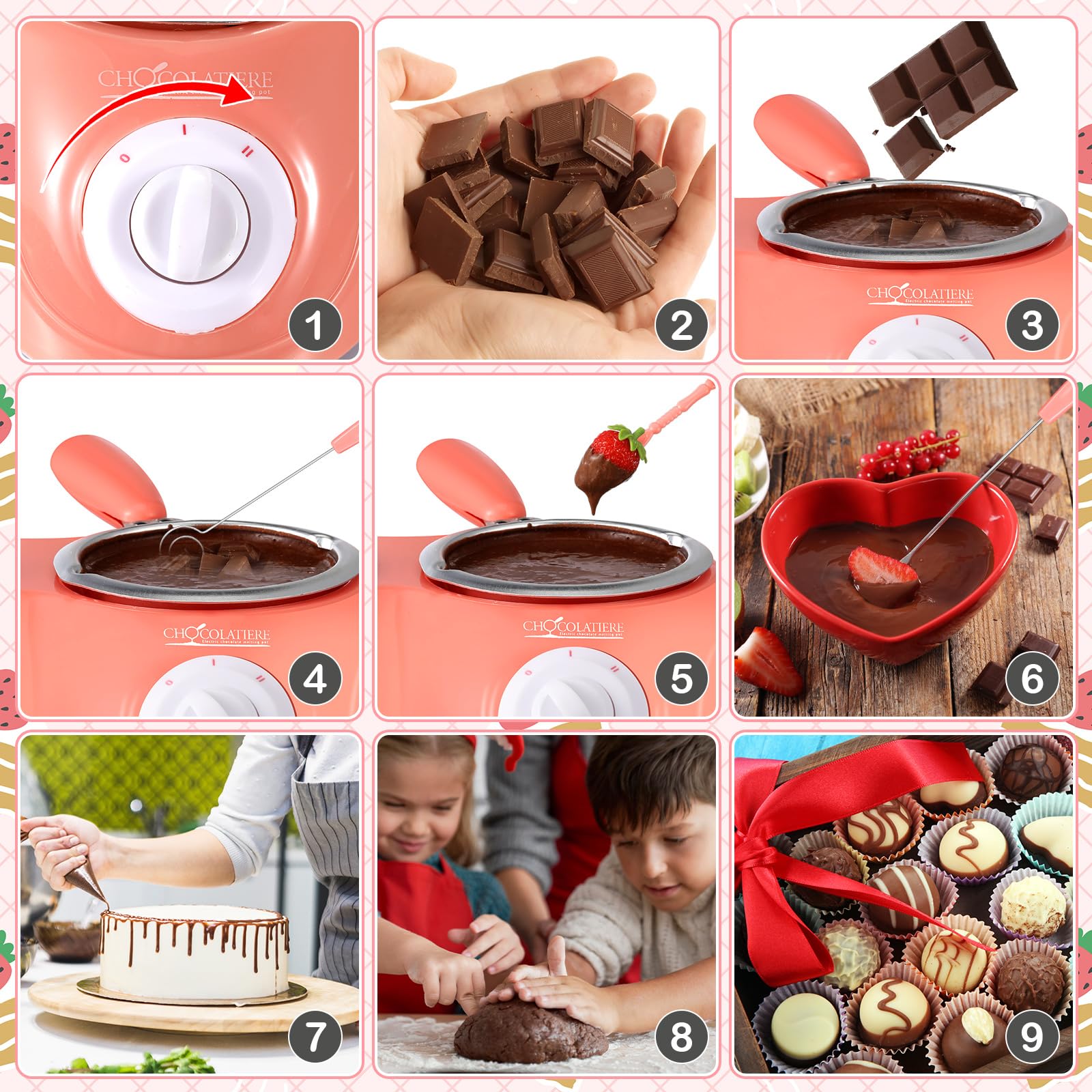 Umigy chocolate molds nine pieces for creative DIY candies and treats.