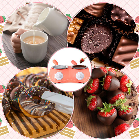 Umigy fondue skewers and plastic forks collection for easy dipping.