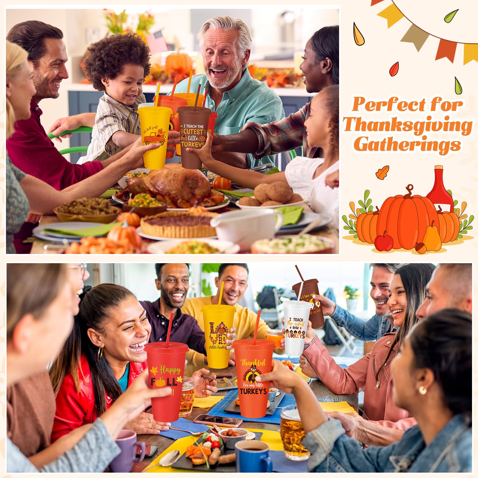 Umigy friendsgiving-pattern cups deliver reusable, stylish drinkware for celebrations