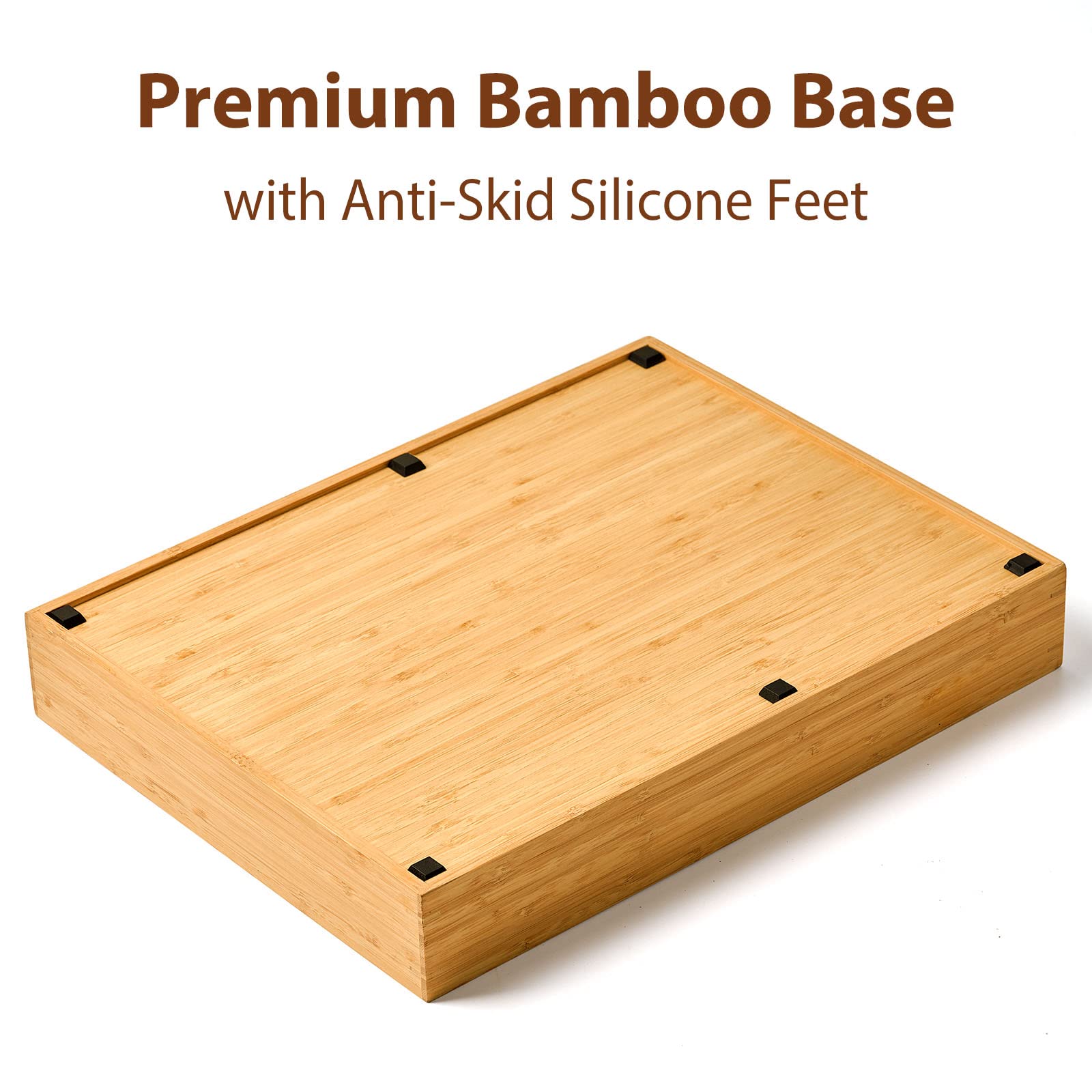 Umilife anti-skid silicone feet on the tray keep it stationary during use