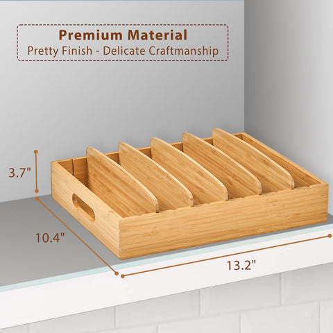 Umilife bamboo drawer caddy showcases durable material and compact footprint.
