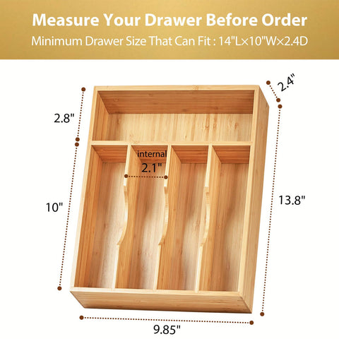 Umilife organizer on drawer base with anti-slip silicone feet.