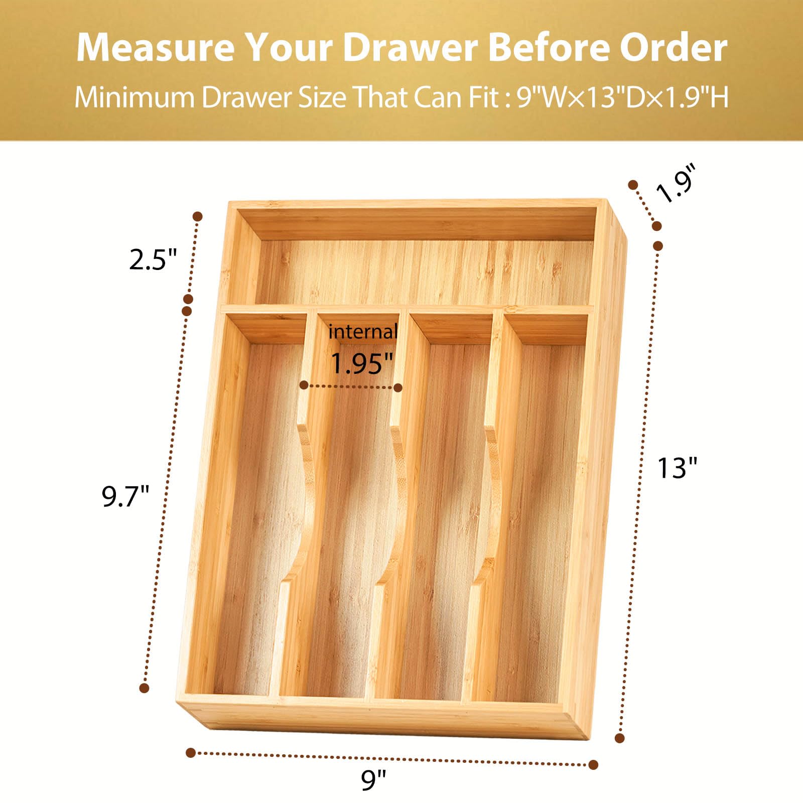 Umilife bamboo organizer being wiped clean for easy maintenance
