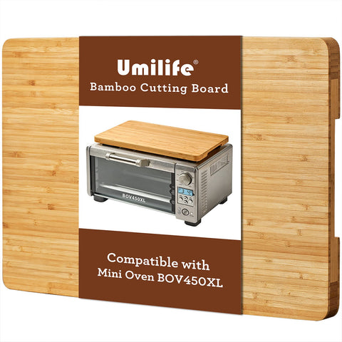 Umilife cutting board on Breville BOV450XL for a snug fit and cabinet protection
