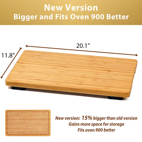 Umilife cutting board with four heat-resistant silicone feet elevating it for airflow
