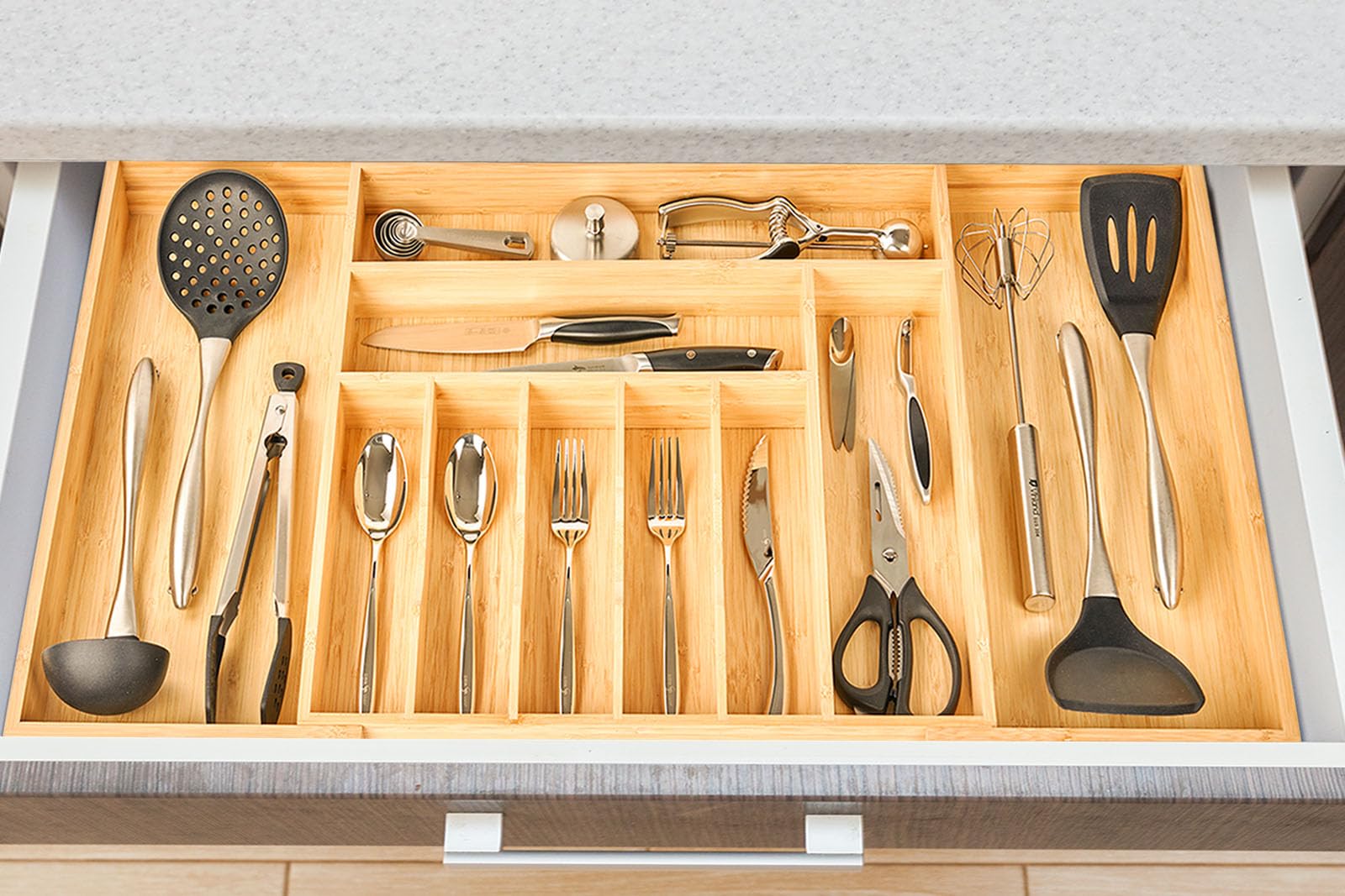 Umilife deep-drawer kitchen usage suits large utensils and flatware