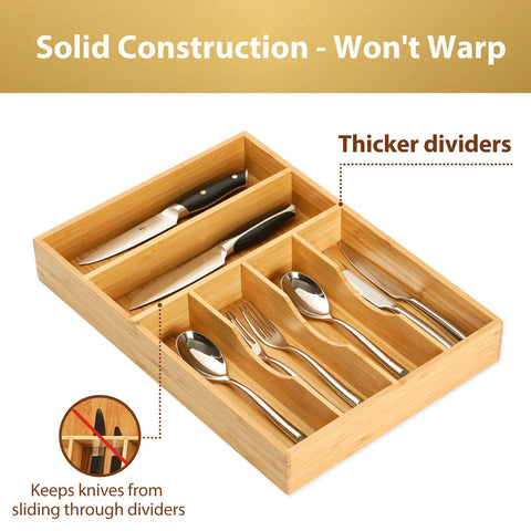 Umilife extra-deep organizer side view highlighting 2.5 inch depth.