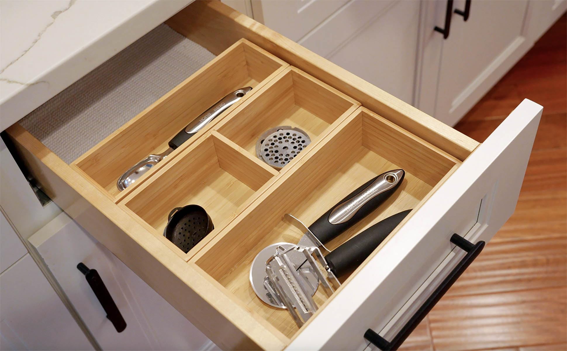 Umilife office bamboo organizer keeps desk essentials ordered and accessible.