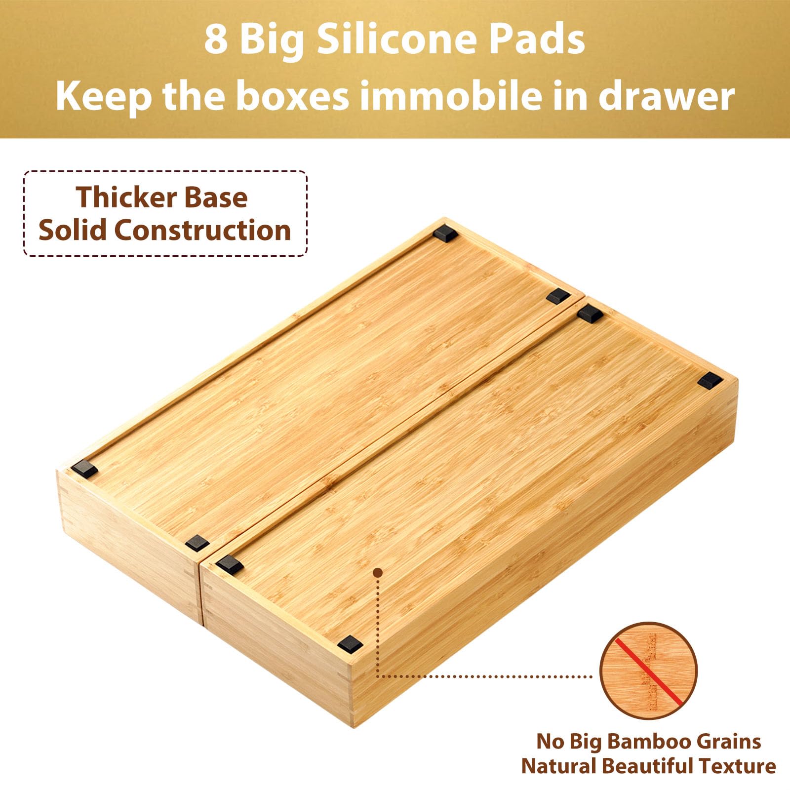 Umilife premium bamboo finish adds natural warmth and durability.