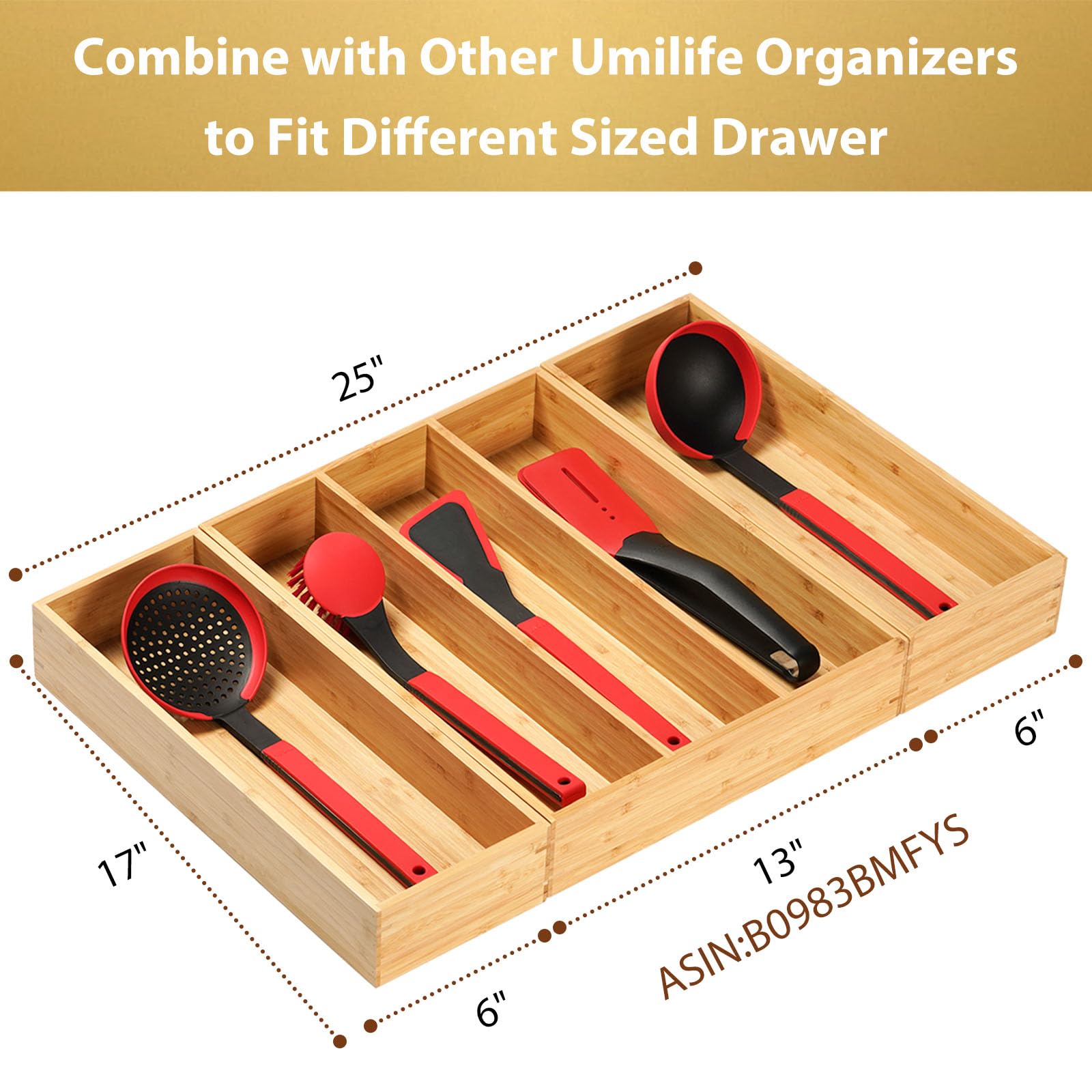 Umilife silicone feet keep the caddy stable and surface-protected.