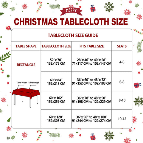 UMINEUX rectangle 60x84 inches fits standard tables