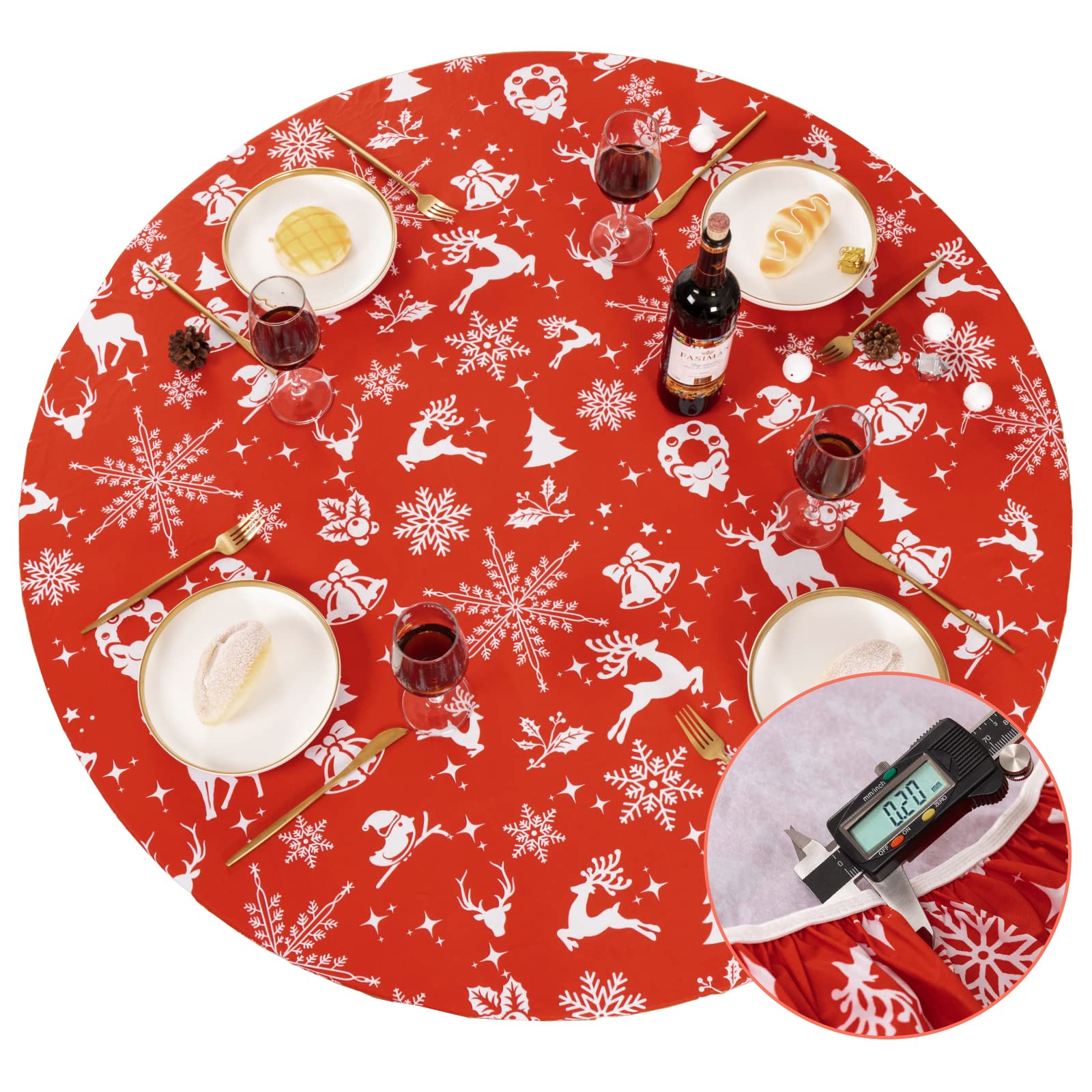 UMINEUX waterproof tablecover is easy to wipe clean after spills.