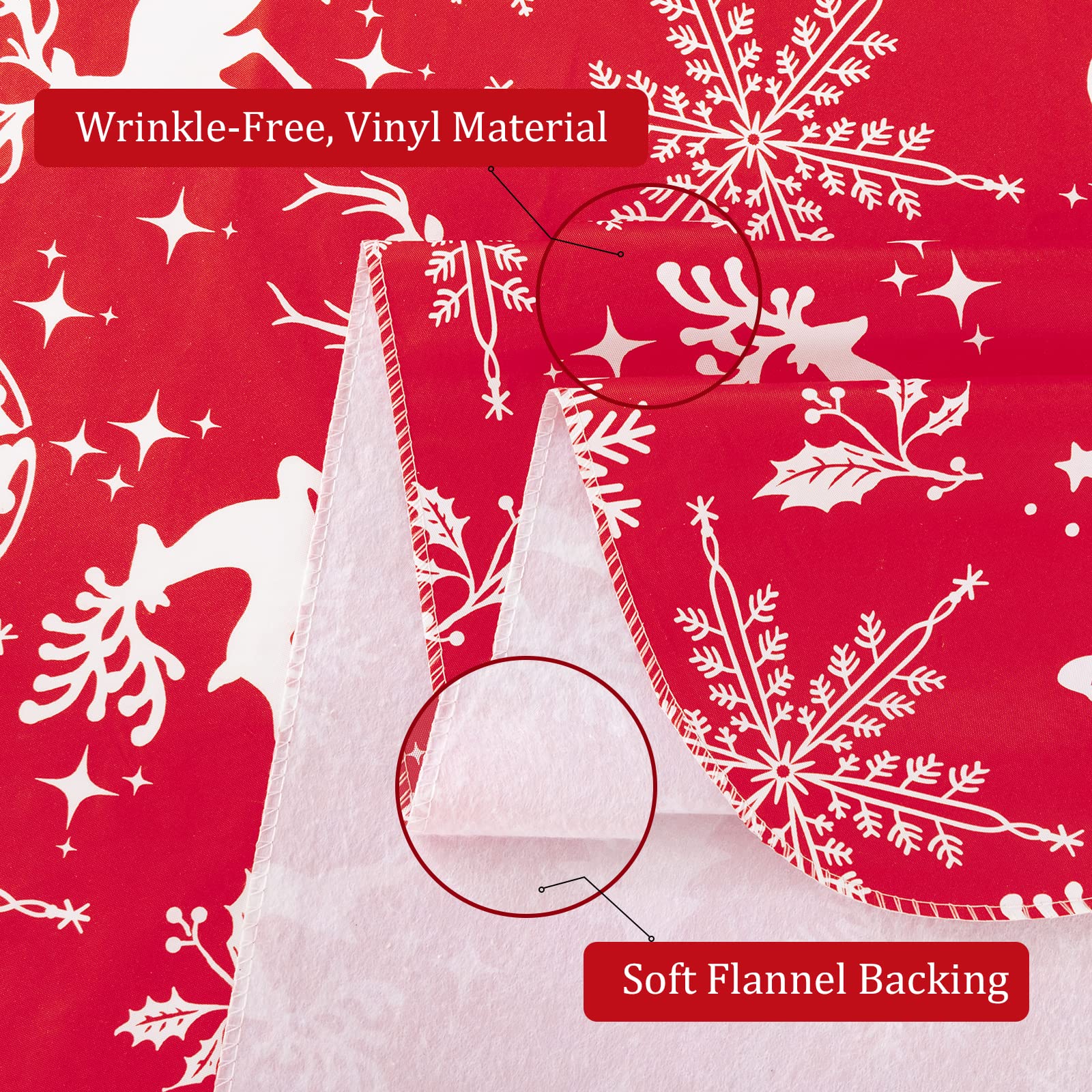 UMINEUX waterproof wipeable table cover keeps cleanup quick during holiday meals.