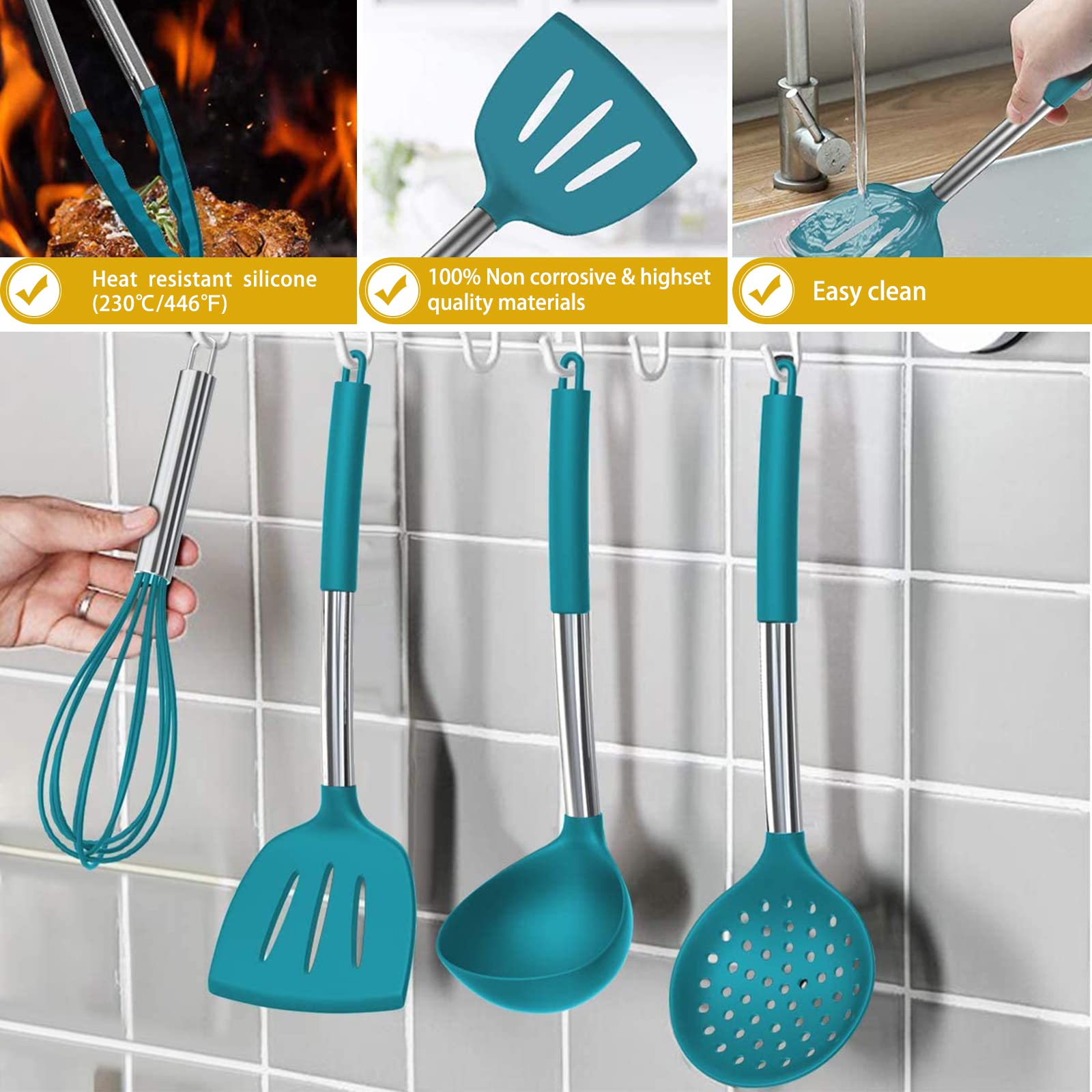 Umite Chef storage holder keeps tools organized on the counter.