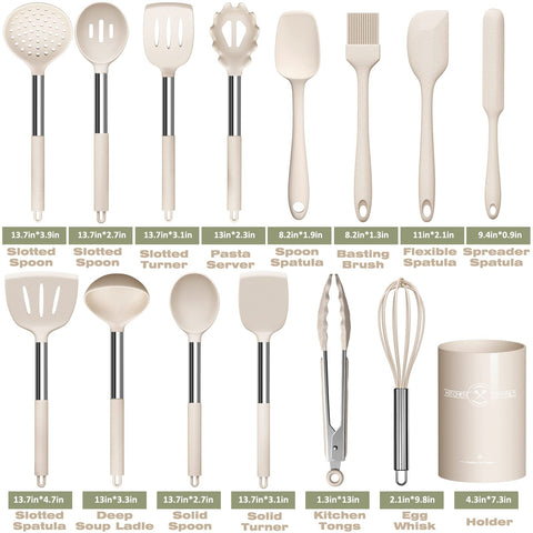 Umite Chef 15-piece set solid turner for sturdy stirring and even heat distribution