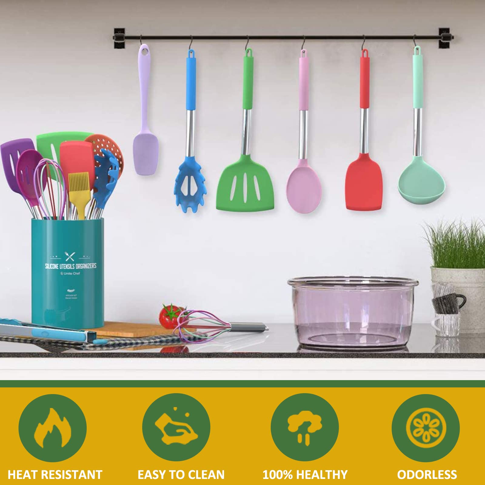 Umite Chef 15pc flexible spatula gliding under food
