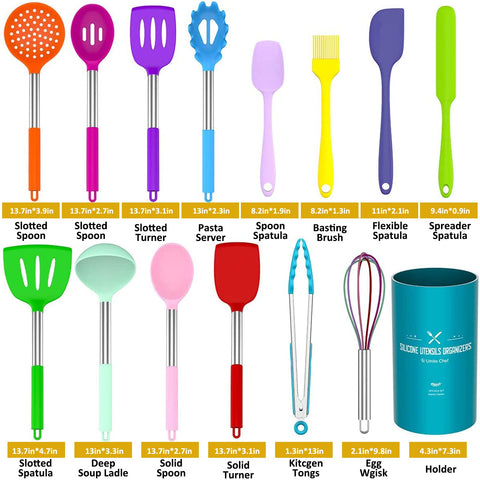 Umite Chef 15pc solid turner with stainless steel handle for sturdy flipping