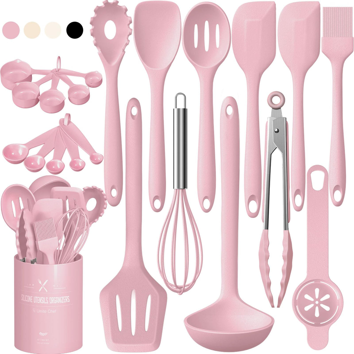 Umite Chef ladle with soft silicone head protects nonstick cookware and eases serving