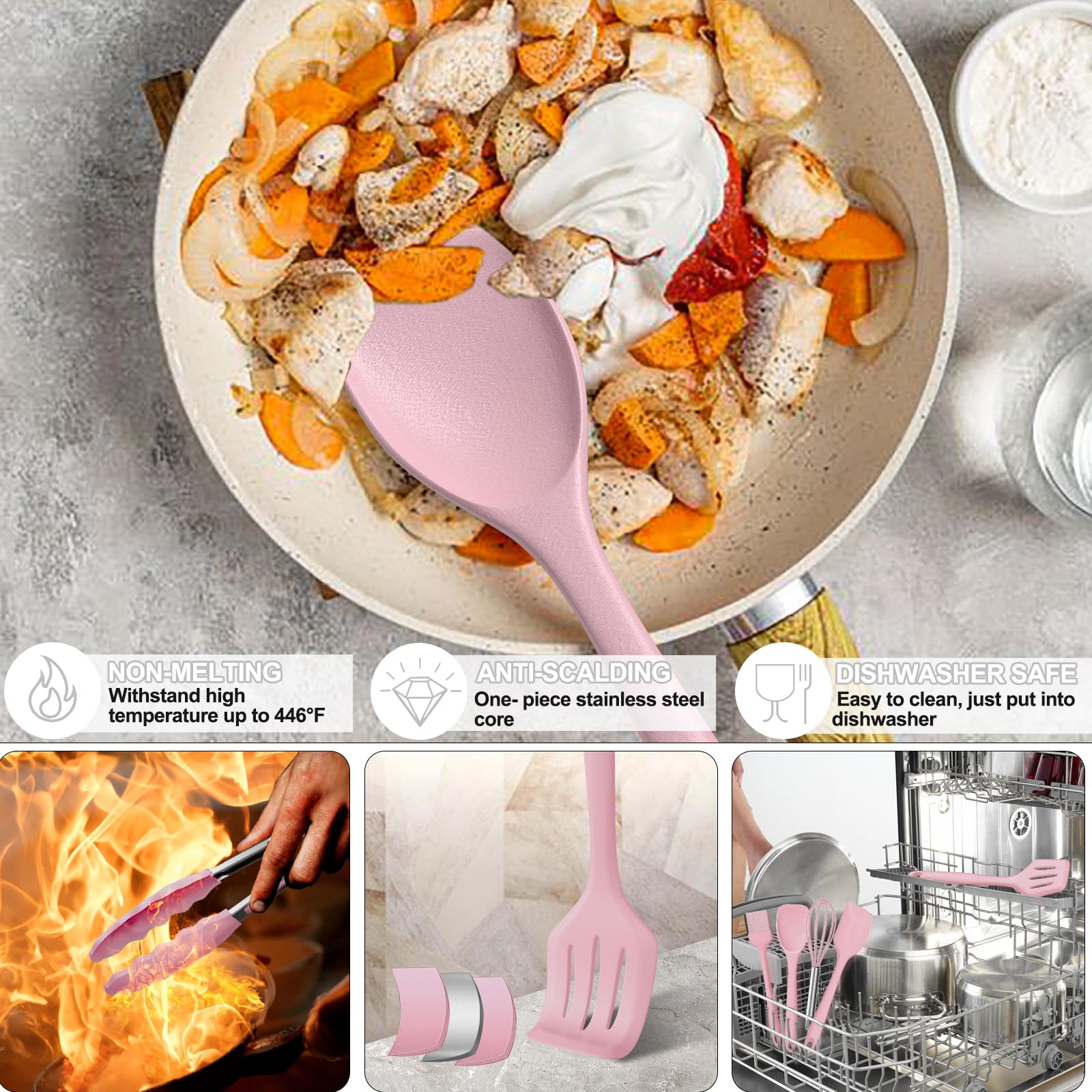 Umite Chef slotted spoon for draining liquids while preserving nonstick surfaces