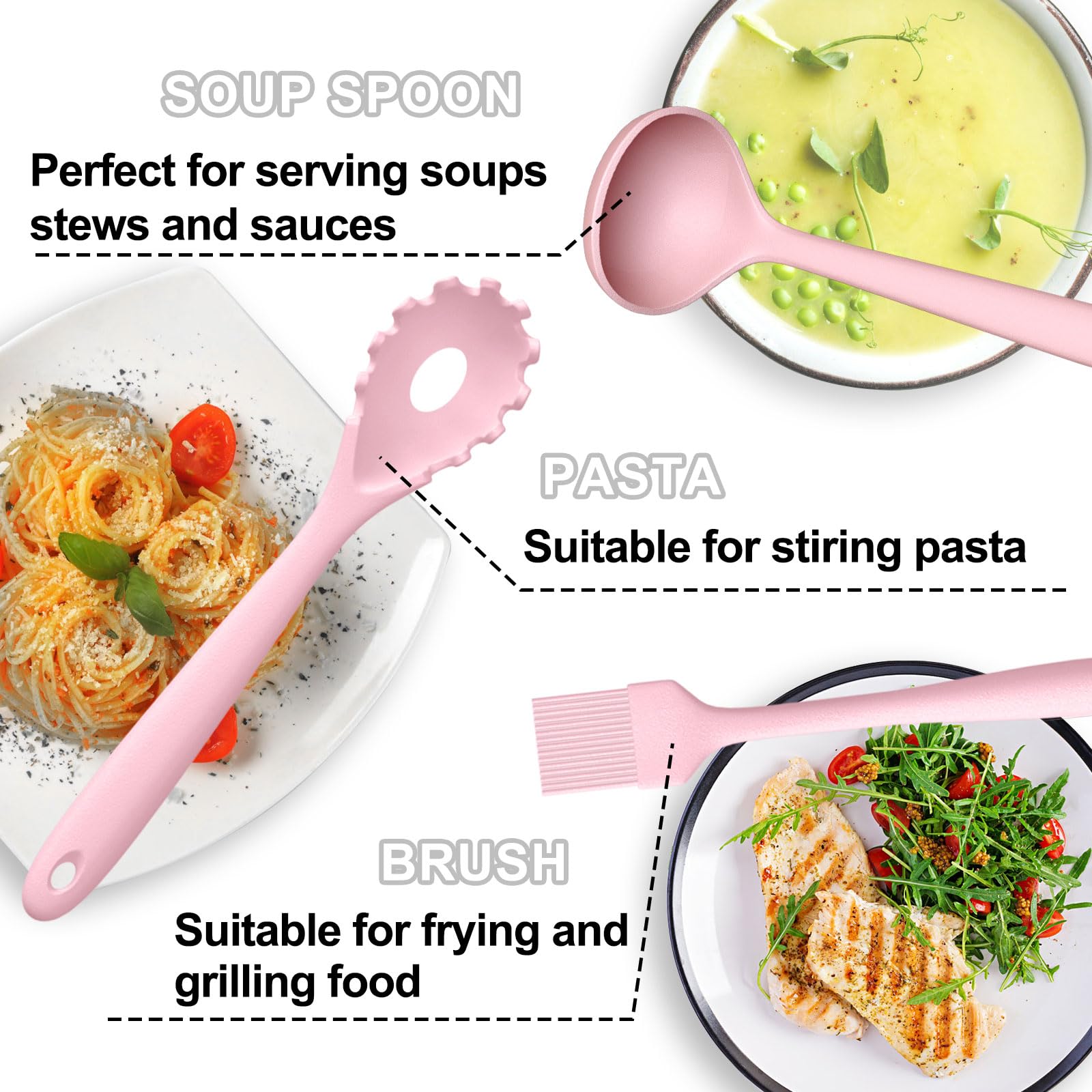 Umite Chef spoonula versatile silicone spatula spoon combo for smooth mixing