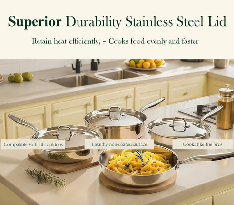 Umite Chef 304 stainless interior with sand-blasted finish promotes easier food release.