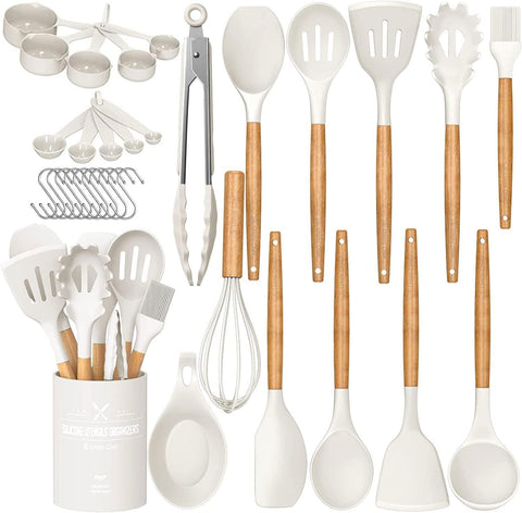 Umite Chef 33pc silicone utensils set with complete versatility for cooking tasks