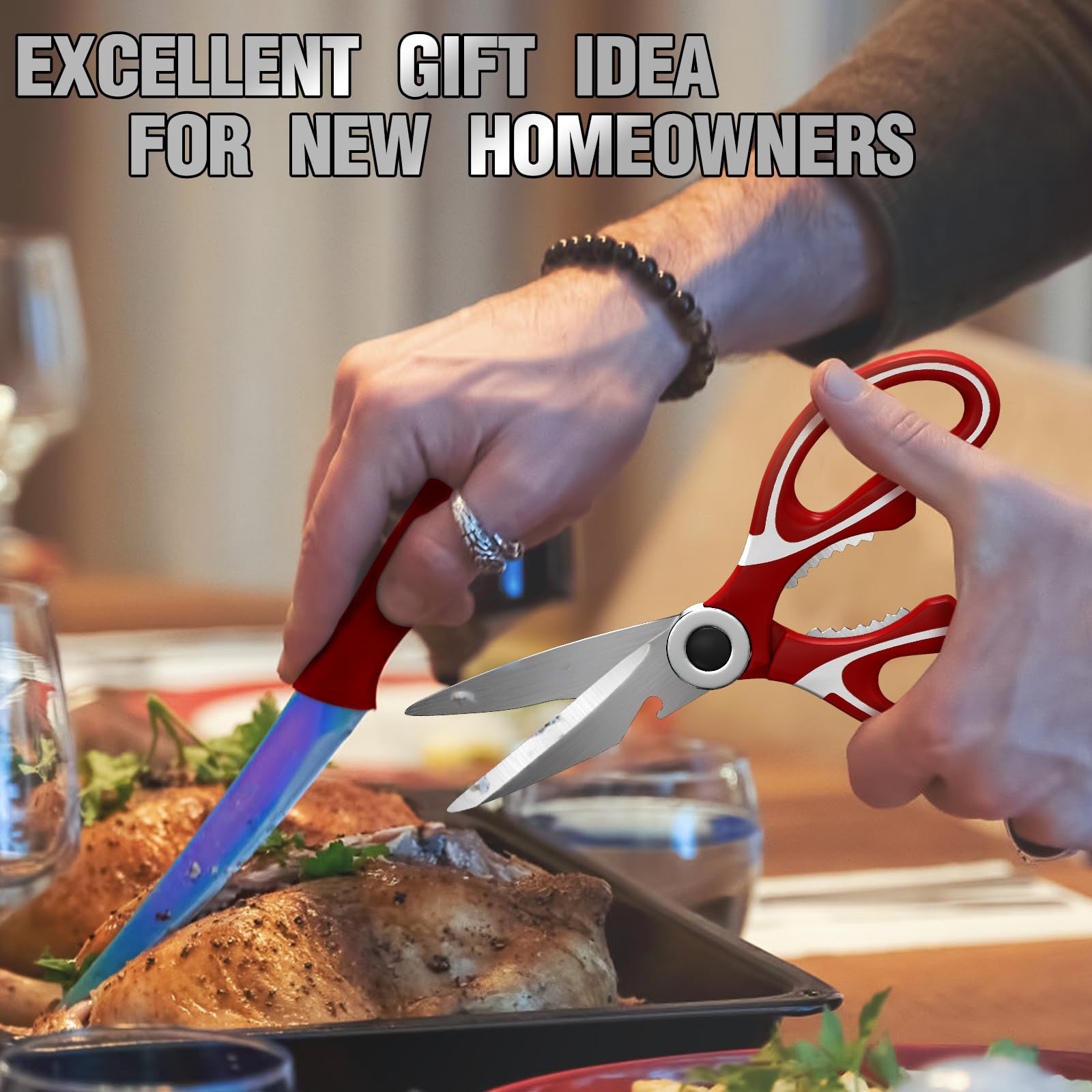 Umite Chef scissors included for versatile kitchen tasks.